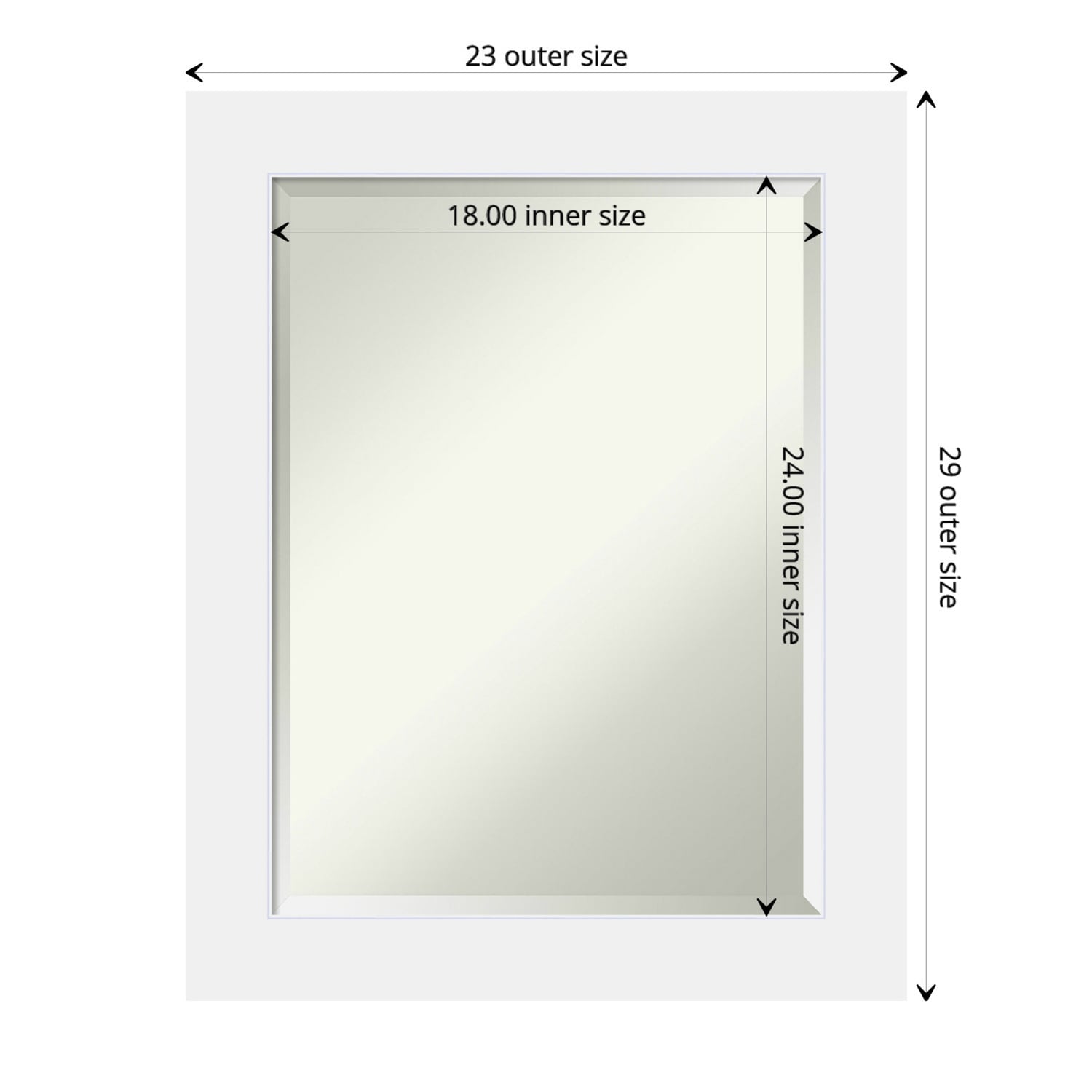 Bathroom Mirror Medium Corvino White