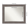 Bathroom Mirror Large Country Barnwood Grey