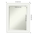 Bathroom Mirror Medium Craftsman White
