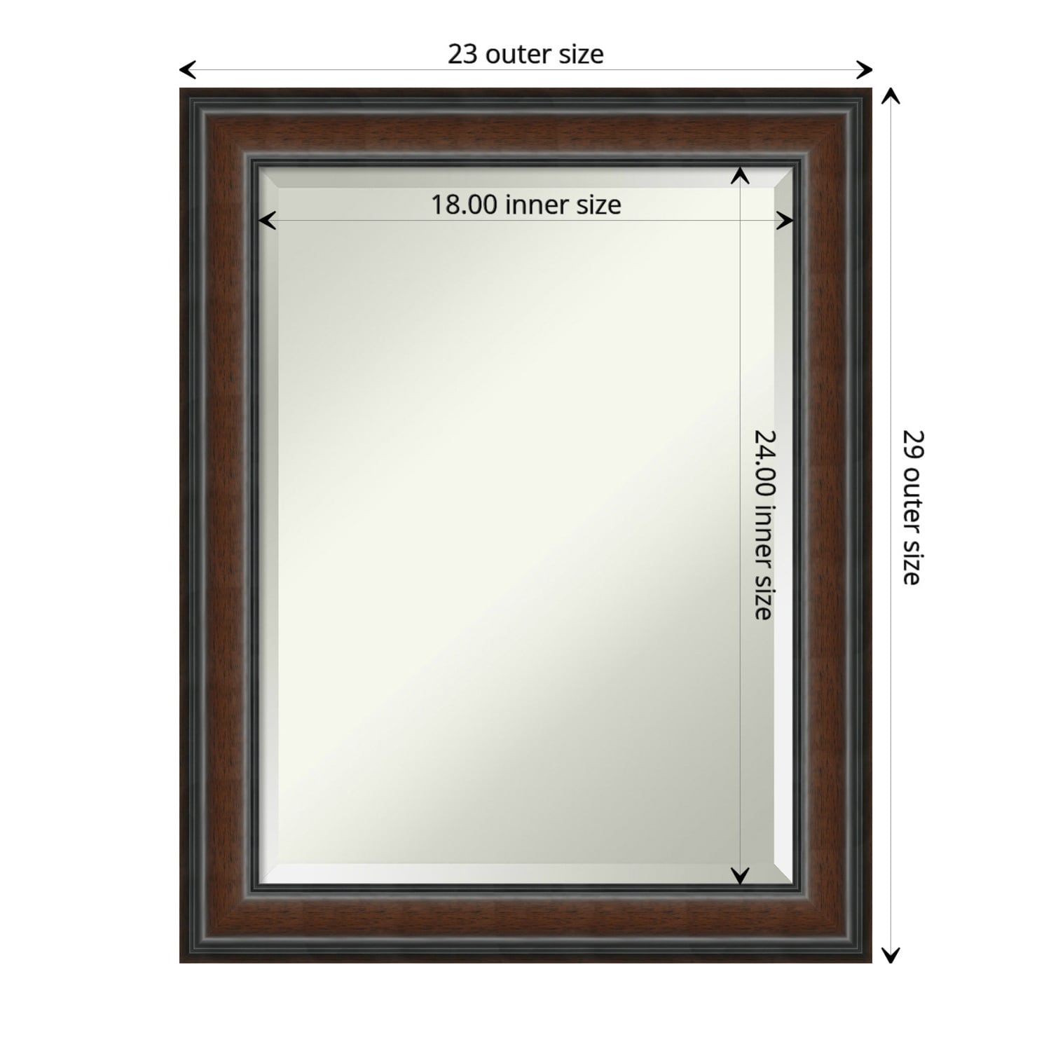 Bathroom Mirror Medium Cyprus Walnut
