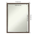 Hardwood Wedge Mocha Framed Bathroom Vanity Wall Mirror