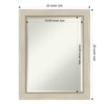 Parthenon Cream Framed Bathroom Vanity Wall Mirror