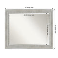 Rustic White Wash Wood Wood Framed Bathroom Mirror