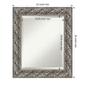 Bathroom Mirror Medium Silver Luxor