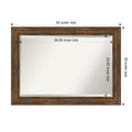 Wall Mirror Alexandria Rustic Brown Brown Grey