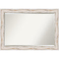 The Gray Barn Autumn Avenue Extra Large White Wash Wall Mirror 41 X 29 29.12 X 41.12 X 1.971 Inches Deep