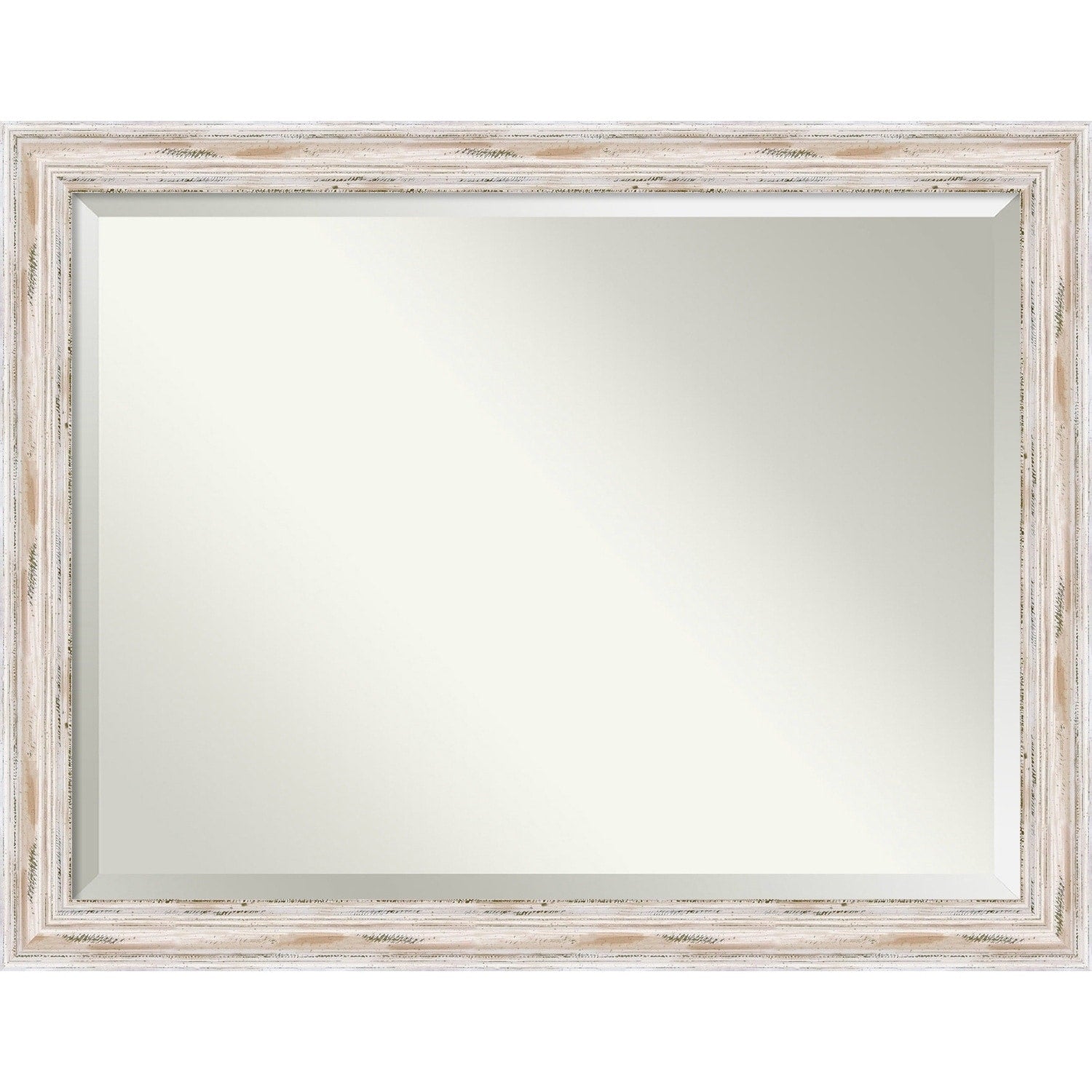 The Gray Barn Autumn Avenue Oversized Large White Wash Bathroom Mirror 45 X 35 35.12 X 45.12 X 1.971 Inches Deep