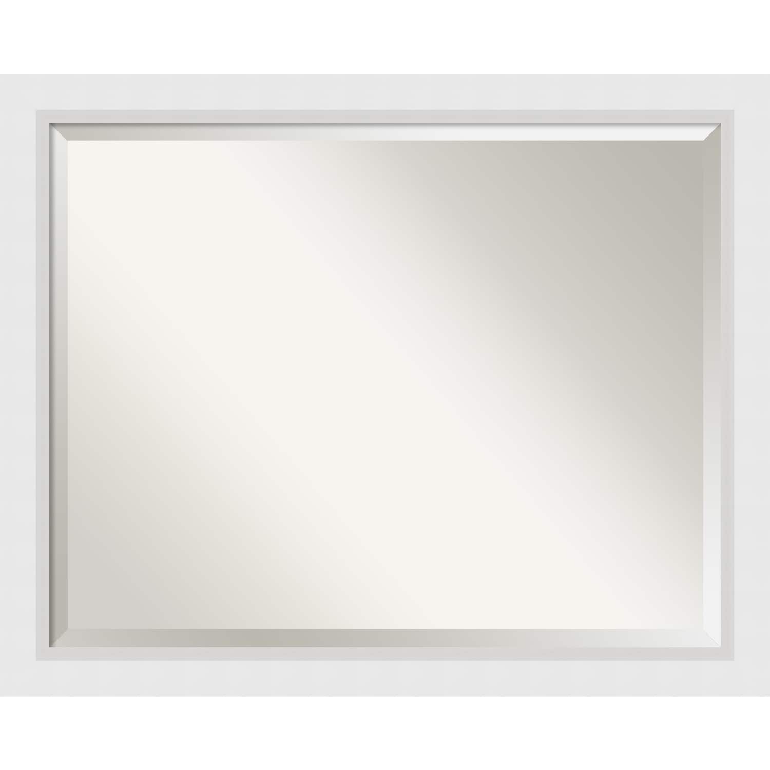 Wall Mirror Large Blanco White 32 X 26 Inch Large 32 X 26 Inch