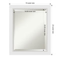 Wall Mirror Blanco White Wood