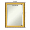 Wall Mirror Colonial Embossed Gold Wood Antique Gold
