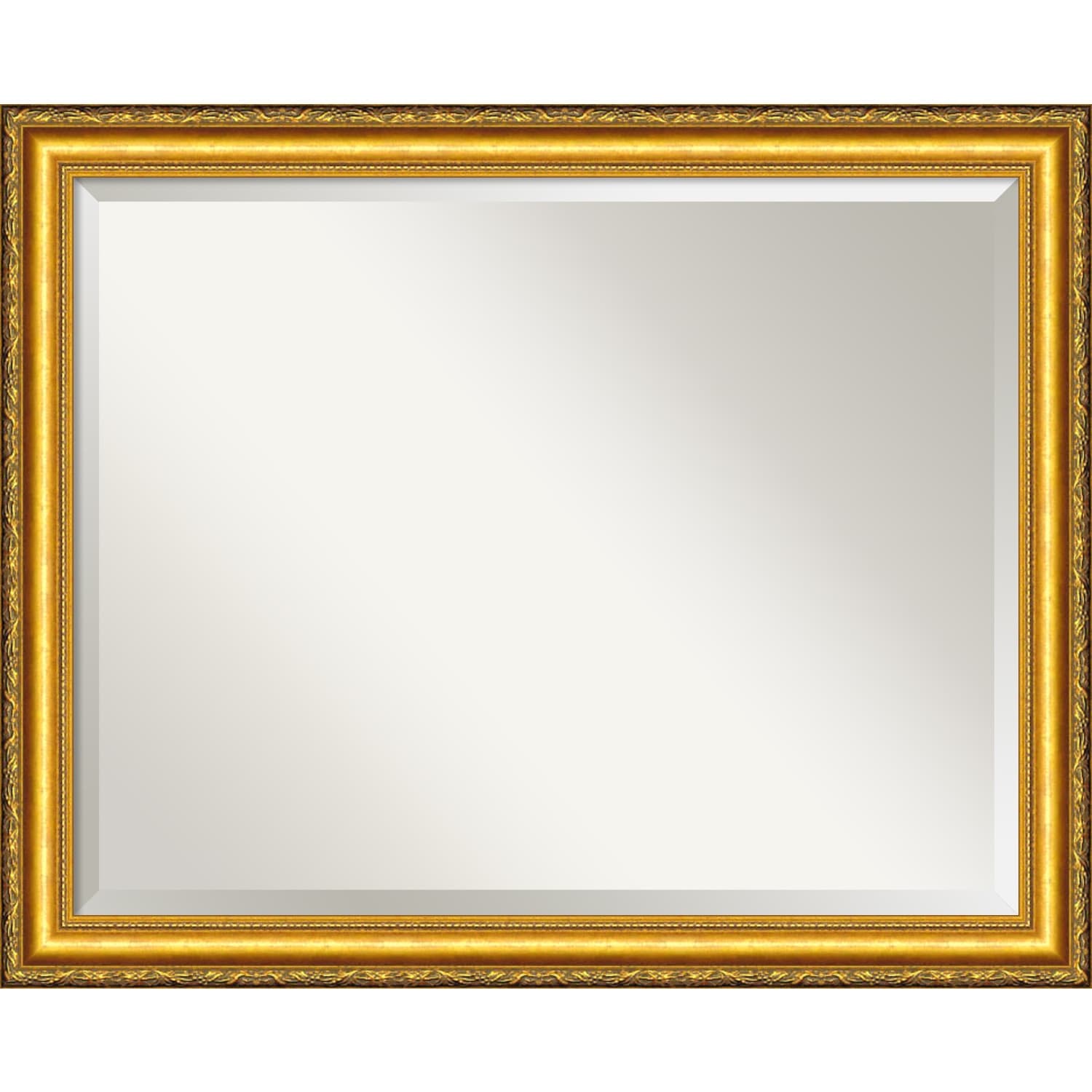 Wall Mirror Large Colonial Embossed Gold 32 X 26 Inch Antique Gold Large 32 X 26 Inch