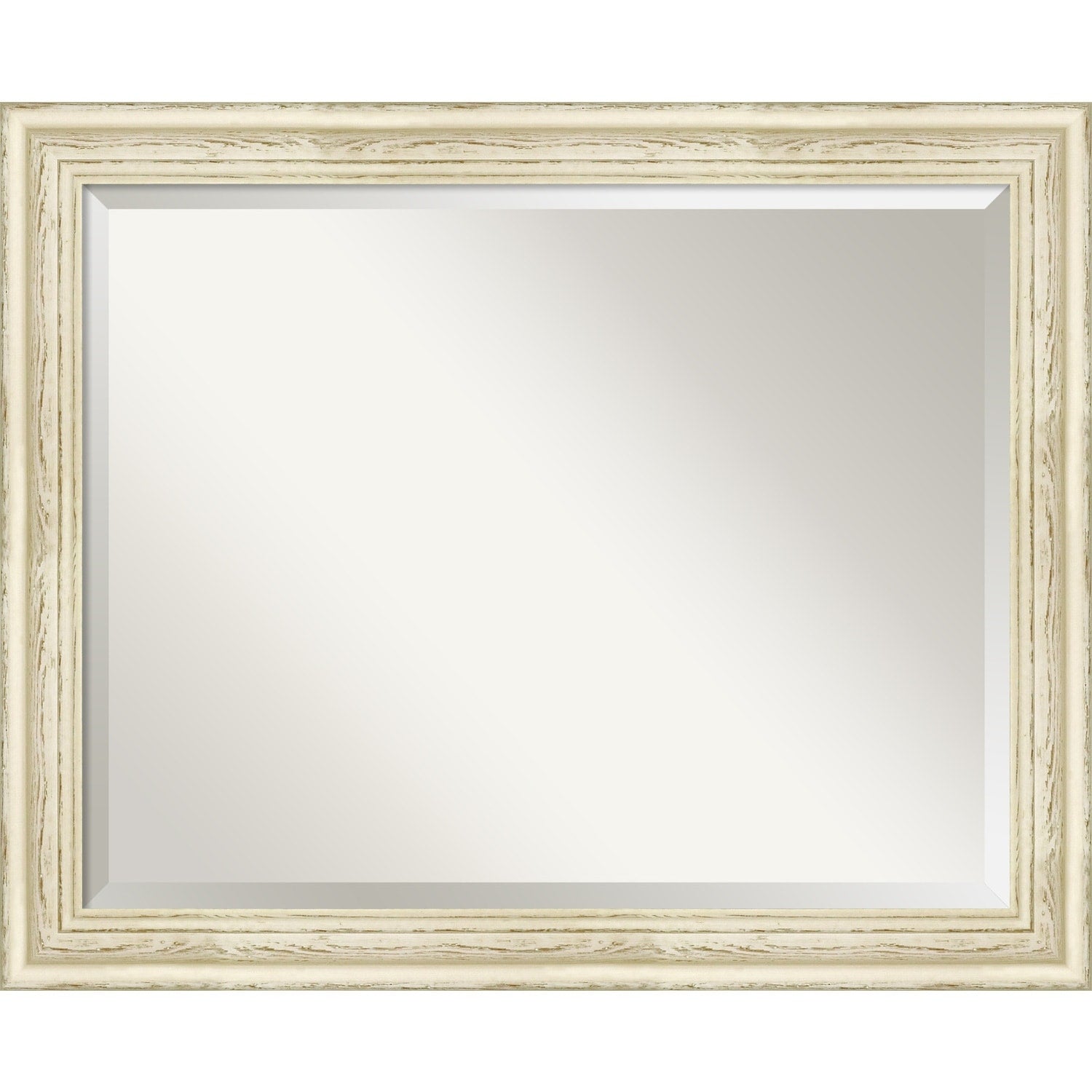 Wall Mirror Large Country Whitewash 33 X 27 Inch White Washed Large 33 X 27 Inch