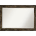 Wall Mirror Fencepost Brown Narrow Brown Grey White