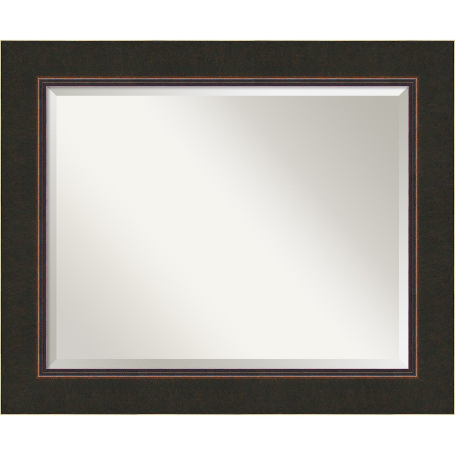 Wall Mirror Large Milano Bronze 35 X 29 Inch Brown Large 35 X 29 Inch
