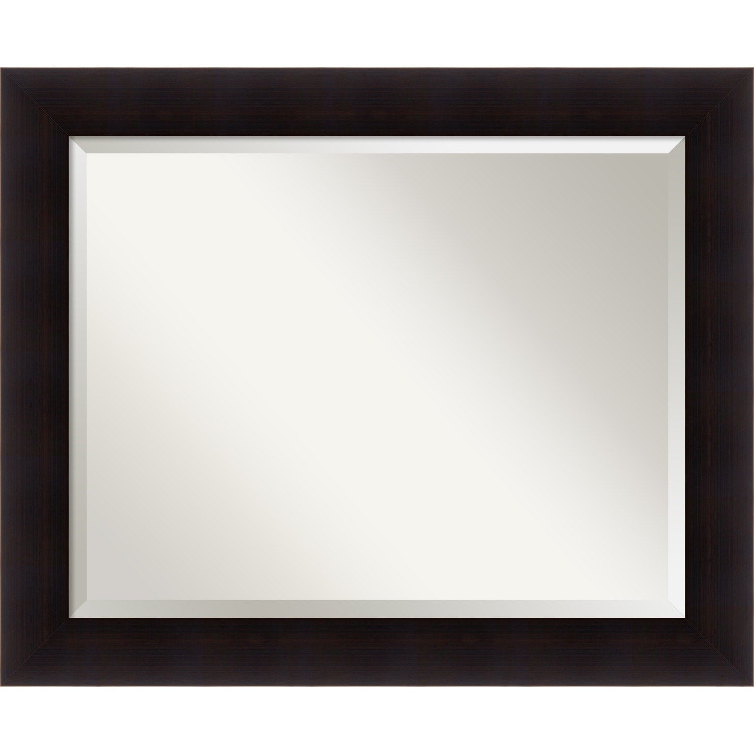 Wall Mirror Large Portico Espresso 34 X 28 Inch Black Brown Large 34 X 28 Inch