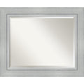 Wall Mirror Large Romano Silver 36 X 30 Inch Silver Black Large 36 X 30 Inch