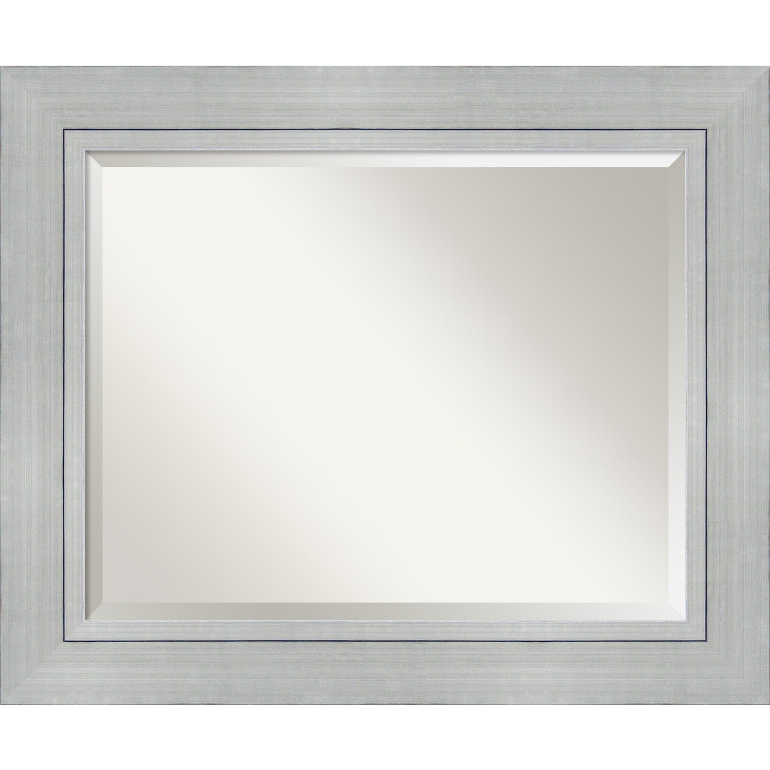 Wall Mirror Large Romano Silver 36 X 30 Inch Silver Black Large 36 X 30 Inch