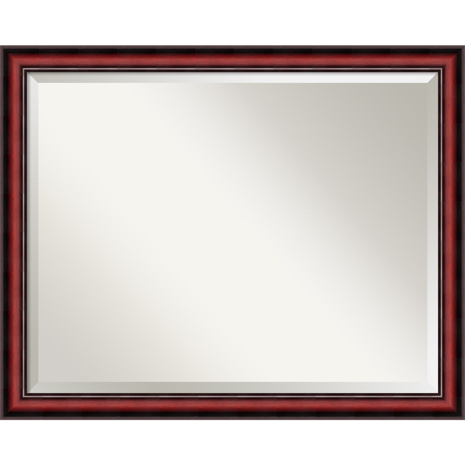 Wall Mirror Rubino Cherry Scoop Wood Brown Black