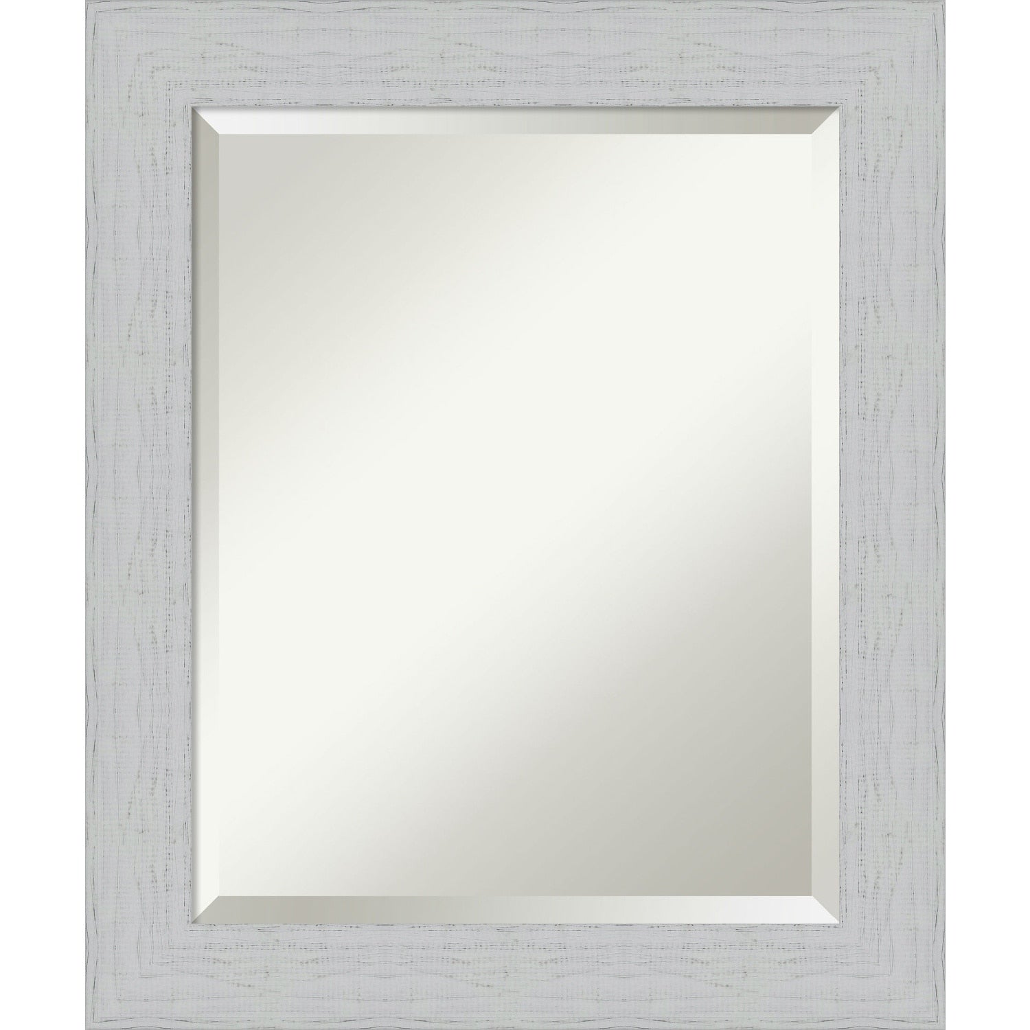 Wall Mirror Shiplap White White Washed