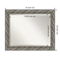 Wall Mirror Silver Luxor Wood Pewter