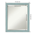 Wall Mirror Sky Blue Rustic Wood