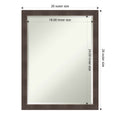 Wall Mirror Whiskey Brown Rustic Wood