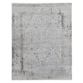 Beverly Hand Knotted Wool Bamboo Silk Gray Area Rug