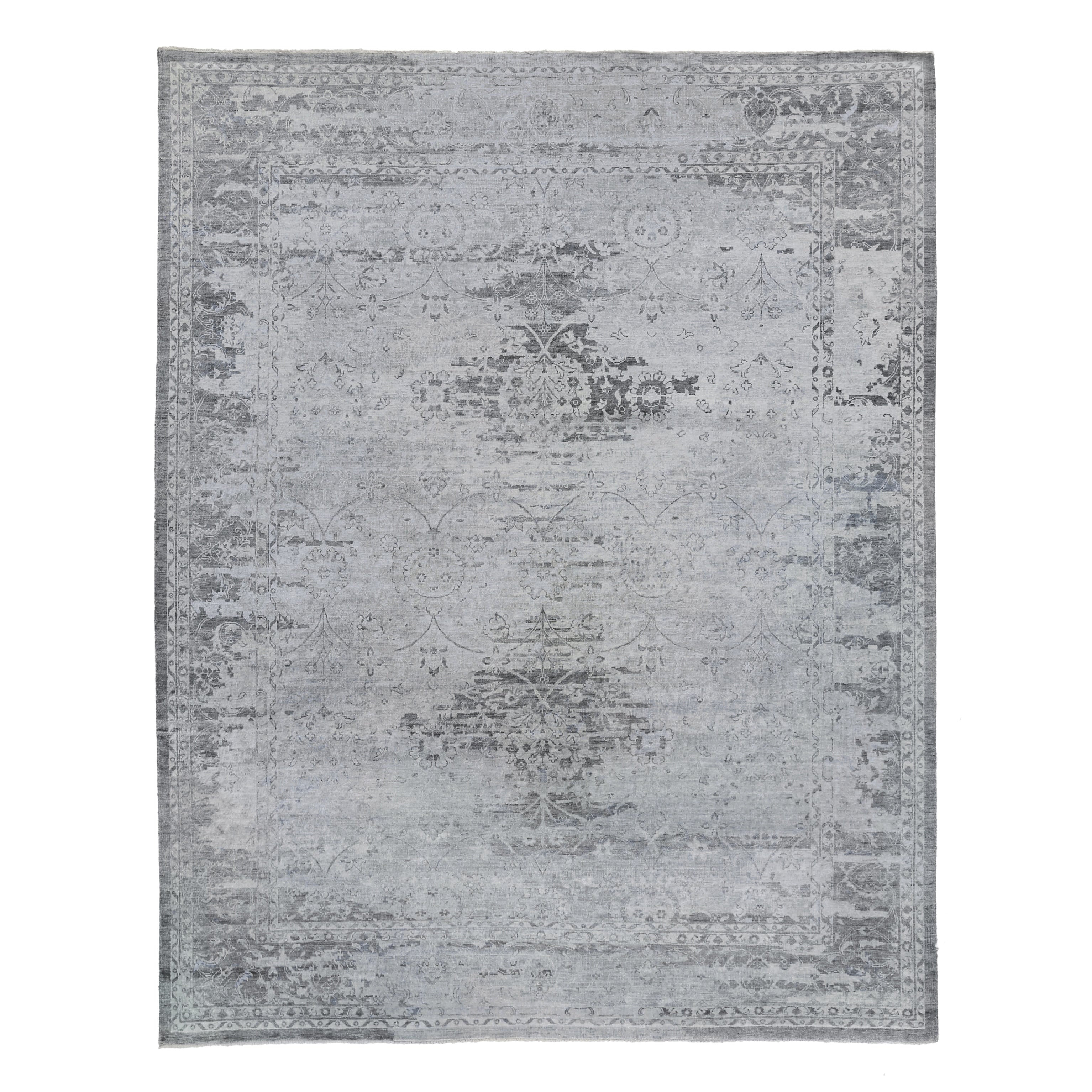 Beverly Hand Knotted Wool Bamboo Silk Sand Area Rug