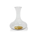 Bevis 9.75 Tall Wine Glass Decanter With Gold Base