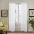 Elrene Bianca Tassel Cotton Curtain Panel