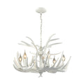 Big Sky 25 Inch Wide 6 Light Chandelier In White 25In W X 25In D X 17In H