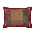 Big Sky Lodge Themed Pieced And Embroidered Standard Sham