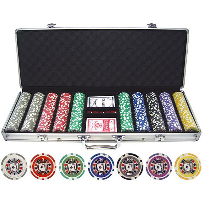 Big Slick 500 Piece Poker Chip Set