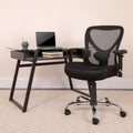 Hercules Series 400 Pound Capacity Big And Tall Black Mesh Office Chair With Height Adjustable Back And Arms