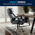 Hercules Series Big Tall Leather Executive Swivel Office Chair With Height Adjustable Headrest