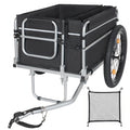 Bike Cargo Trailer 110Lbs Load Capacity Heavy Duty Bicycle Wagon Cart Foldable Compact Storage Featuring Upgraded Fat Tires