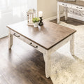 Billings Creek Two Tone Ivory And Honey Coffee Table By Greyson Living