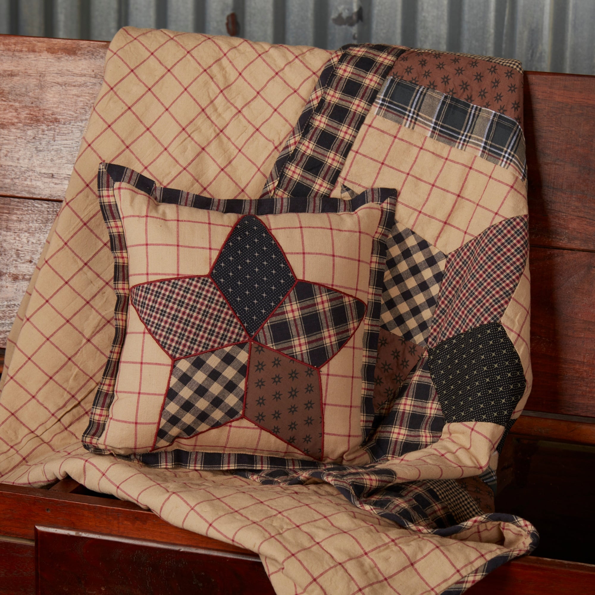 Bingham Star Patch Pillow 10X10