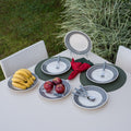 Biona Large 10.24 Dinner Plates In Black And Ivory