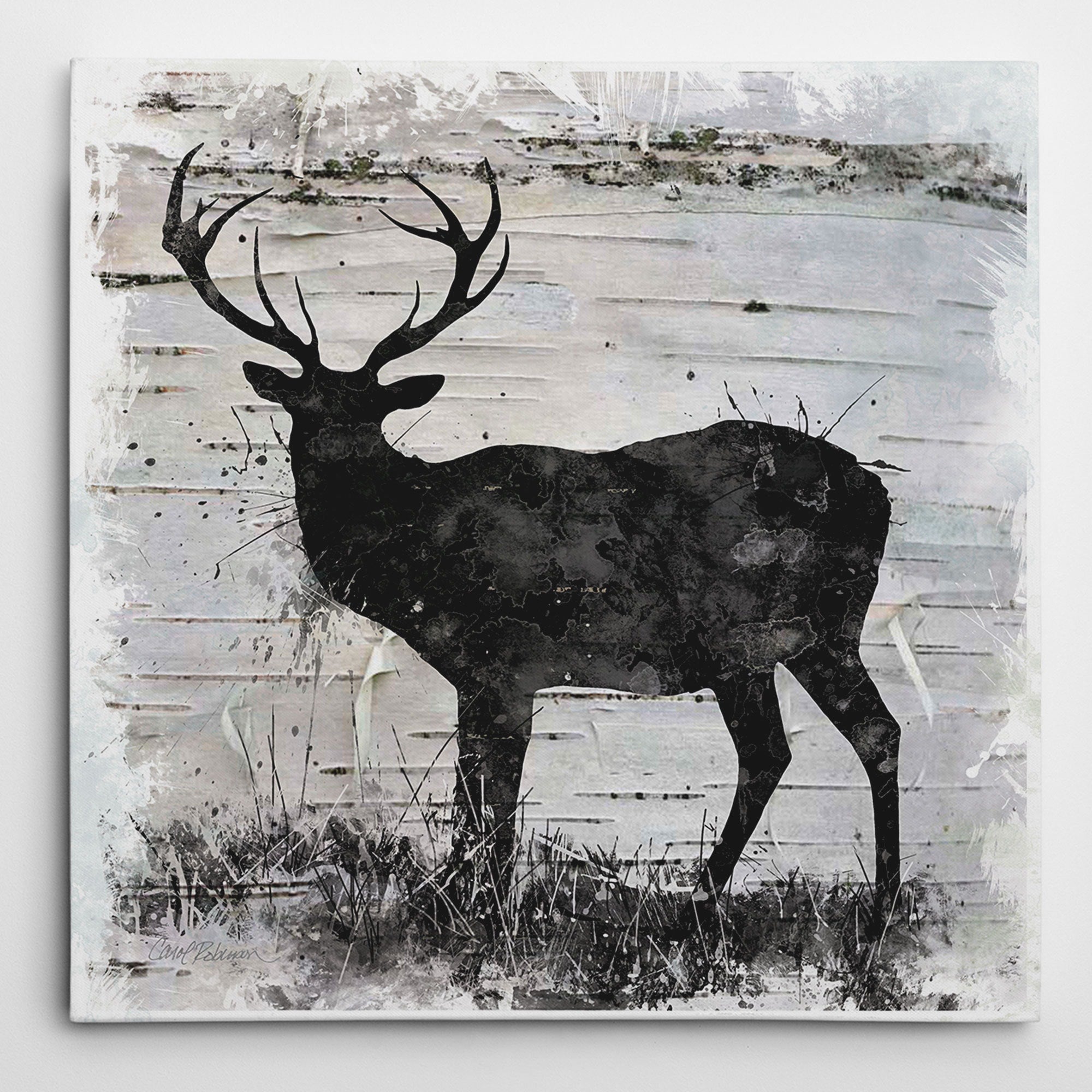 Wexford Home Birchbark Deer Wrapped Canvas