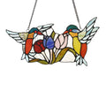Gracewood Hollow Deffalah 75 Piece Stained Glass Birds Flowers Window Suncatcher