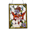 Gracewood Hollow Bambote Floral Stained Glass Window Panel Suncatcher