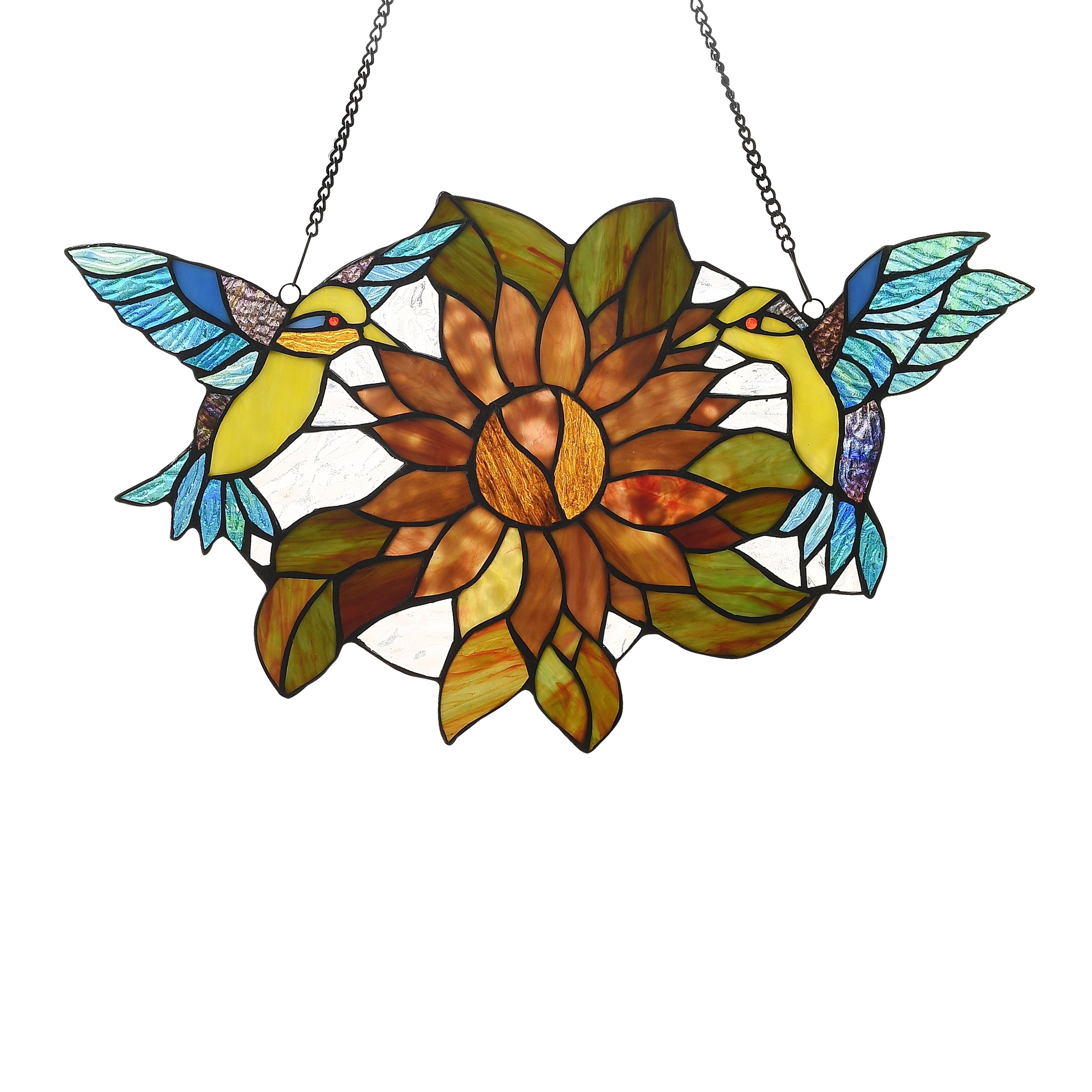 Gracewood Hollow Bolamba Stained Glass Birds Flowers Window Suncatcher