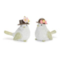 Bird With Floral Hat Figurine Set Of 2