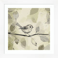 Birds No. 2 By Tradelink Inhouse Artist Wood Framed Wall Art Print Cabinet White Narrow