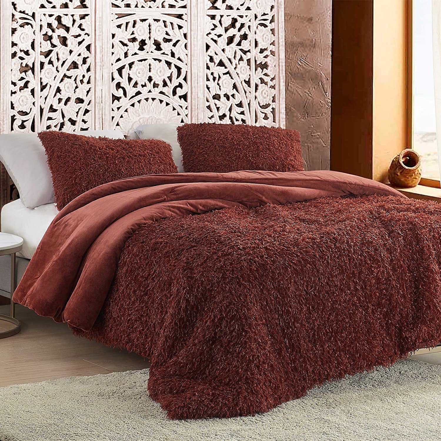 Birds Of A Feather Coma Inducer Oversized Comforter Burnt Henna