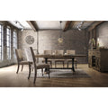 Birmingham 7 Piece Driftwood Finish Table With Nail Head Chairs Dining Set