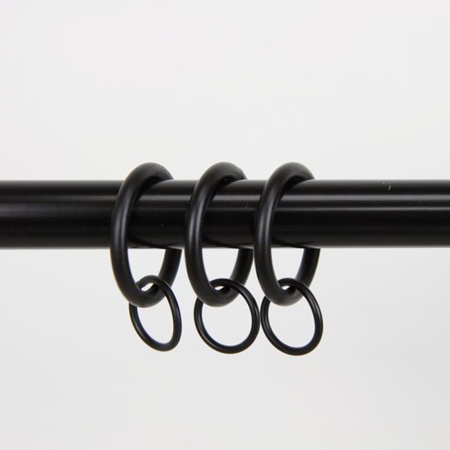 Instyledesign Black 1 Inch Curtain Rings Pack Of 10