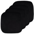 Black 16 Inch Memory Foam Chair Pad Seat Cushion With Non Slip Backing 2 Or 4 Pack