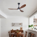 Black 52 Indoor Ceiling Fan With 6 Speeds Remote Control